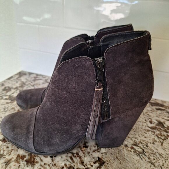Rag & Bone Gray Suede Ankle Boots size 40 - Picture 4 of 9